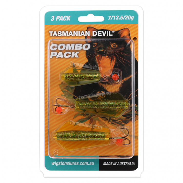 Набор Приманок Tasmanian Devil 3шт (7g, 13g, 20g, цвет S12)